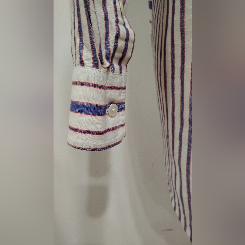 J. CREW STRIPED LINEN SHIRT DRESS - Picture 6 of 11